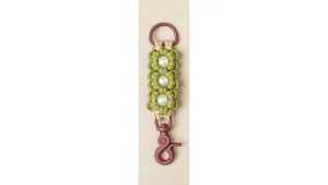 Blossom Keychain (Olive-Green-Beige-Pearl)
